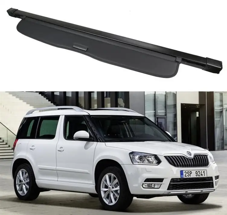 

Защитный экран багажника для SKODA YETI 2014 2015 2016 2017 2018 2019 (черный/бежевый)