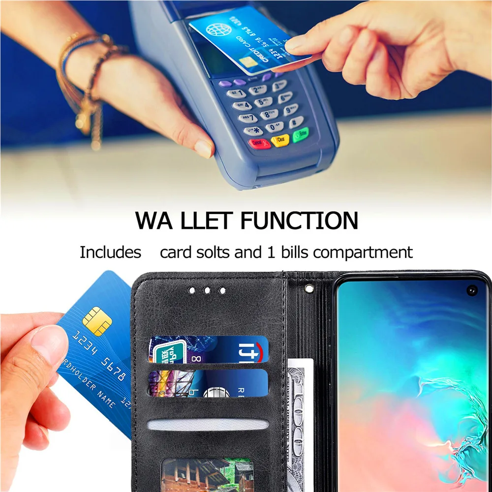 Чехол-книжка для Huawei P Smart 2019 Y5 Y6 Y7P P20 P30 Lite P40 Pro Honor 8A 10 20 кожаный | Мобильные телефоны