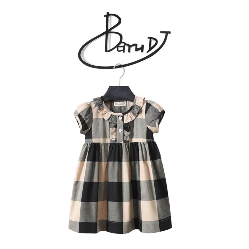 

New Girls Dresses Short Sleeve Baby Girls Summer Dresses Kids Cotton Clothing Casual Dresses for 2-6 Years Children