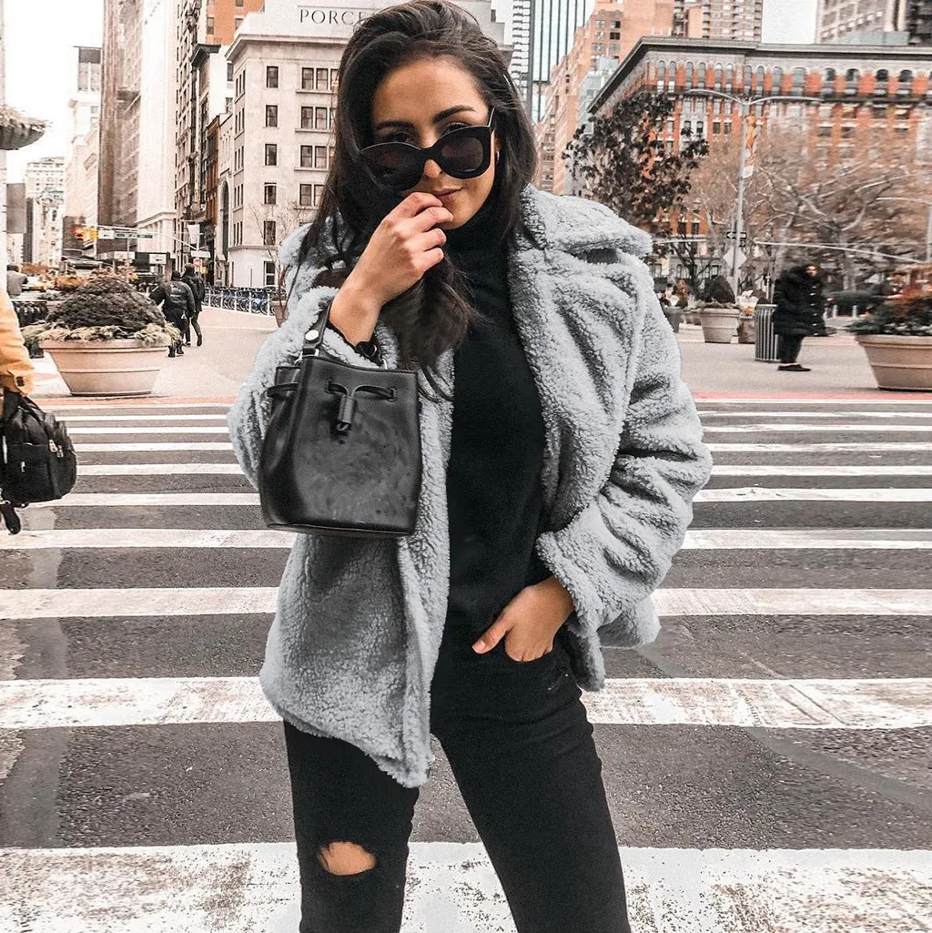 Зимняя женская шуба Chaqueta mujer, большие размеры, одноцветная шуба из искусственного меха норки, шуба из искусственного меха, шуба из лисьего меха Colete Feminino