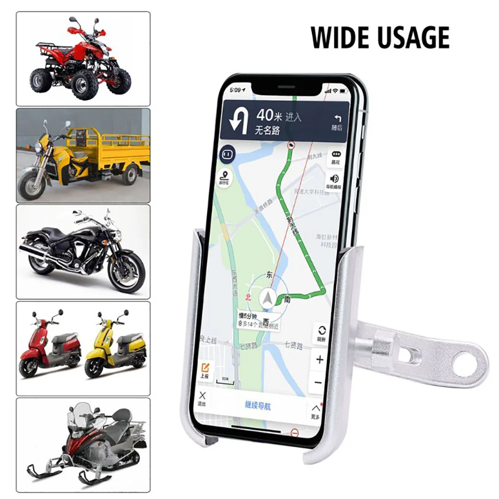 

Motorcycle Bike Phone Holder 360 Rotatable GPS Bracket Mount Rearview Mirror Mobile Cell Phone Stand Holder For Xiaomi iPhone