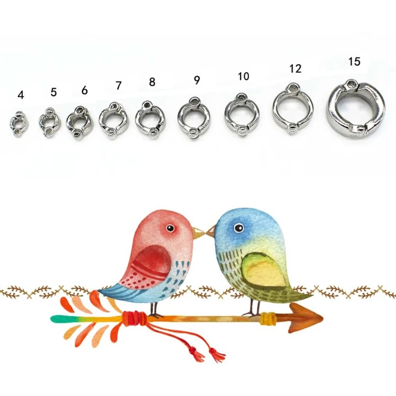 

50 шт., кольца для птиц, из сплава