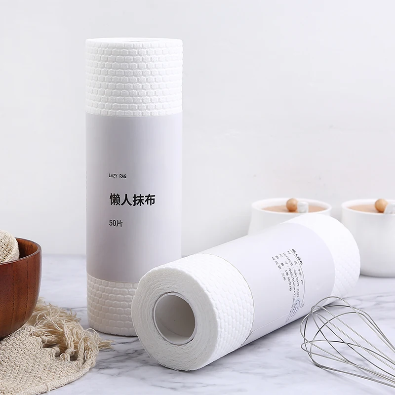 

Kitchen Lazy Rag Wet and Dry Non-Woven Disposable Washable Oil-Free Absorbent Dish Towel Cleaning Paper