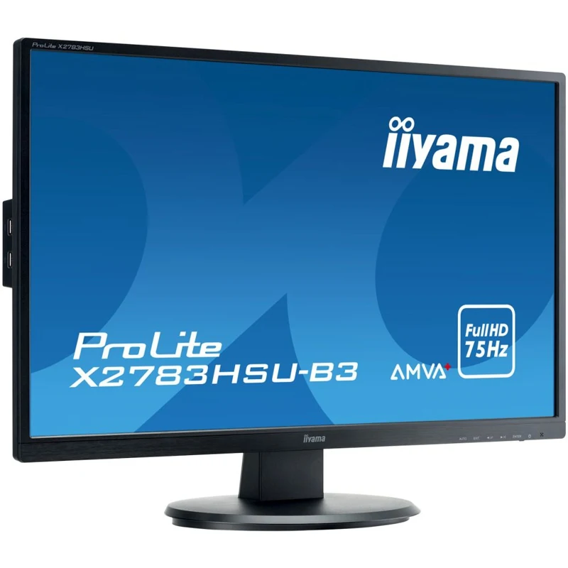 Монитор Iiyama 27&quot ProLite X2783HSU-B3 черный VA LED 4ms 16:9 HDMI DisplayPort M/M Mat 3000:1 300cd | Компьютеры и