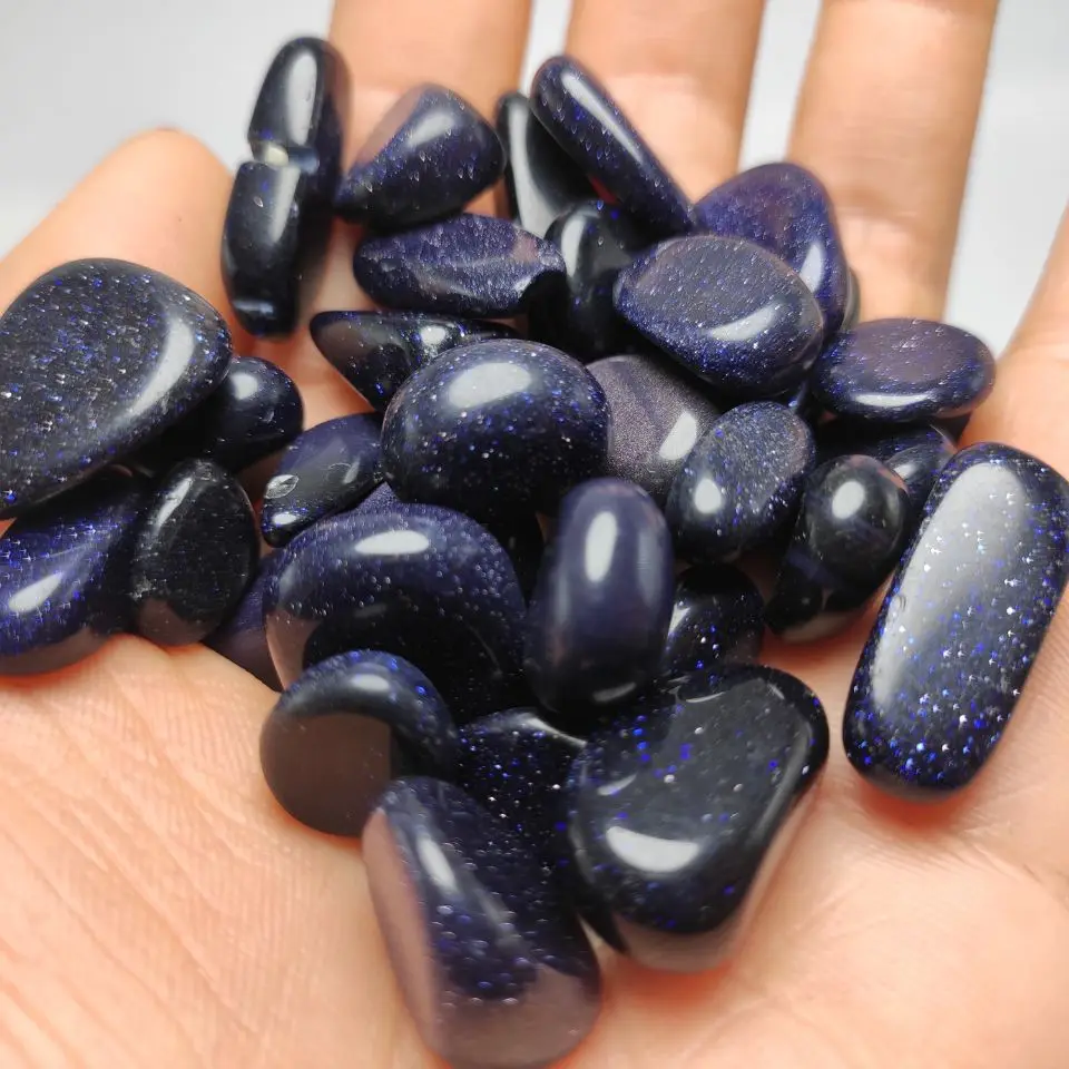 Натуральный Синий сандстоун кварцевый кристалл кристаллические чипы минералы