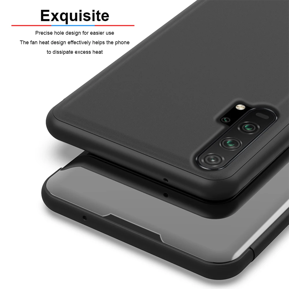Роскошный зеркальный чехол для телефона huawei P20 P30 mate 20 Lite Pro 20X P умный флип-чехол