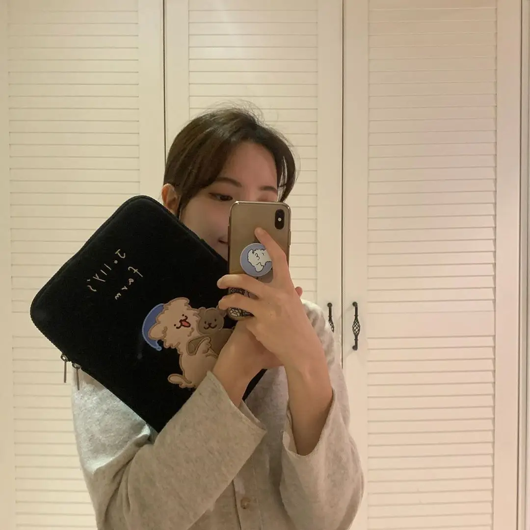 

Новинка, чехол для планшета Ins в Корейском стиле с медведем, 11 дюймов, сумка для ноутбука для Mac Ipad pro 9,7, 10,5, 10,8 дюйма, внутренняя сумка с мультя...