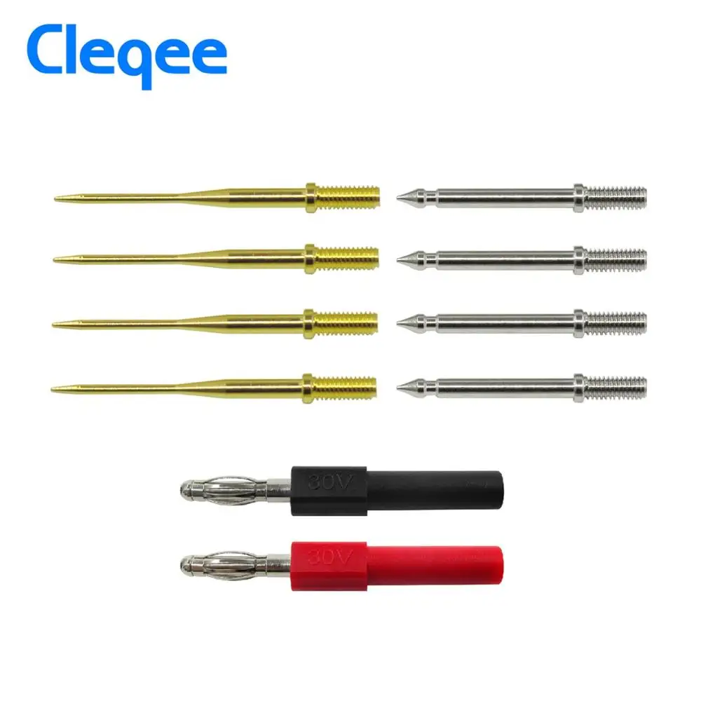 Cleqee P1503E датчики для мультиметра Тестовые провода комплект с пинцетом кабель со штекером типа банан Сменные иглы цифровой мультиметр щупа