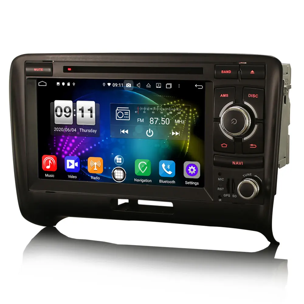 7 &quotAndroid 10 0 OS автомобильный DVD Мультимедиа Навигация GPS Радио система для Audi TT MK2 2006