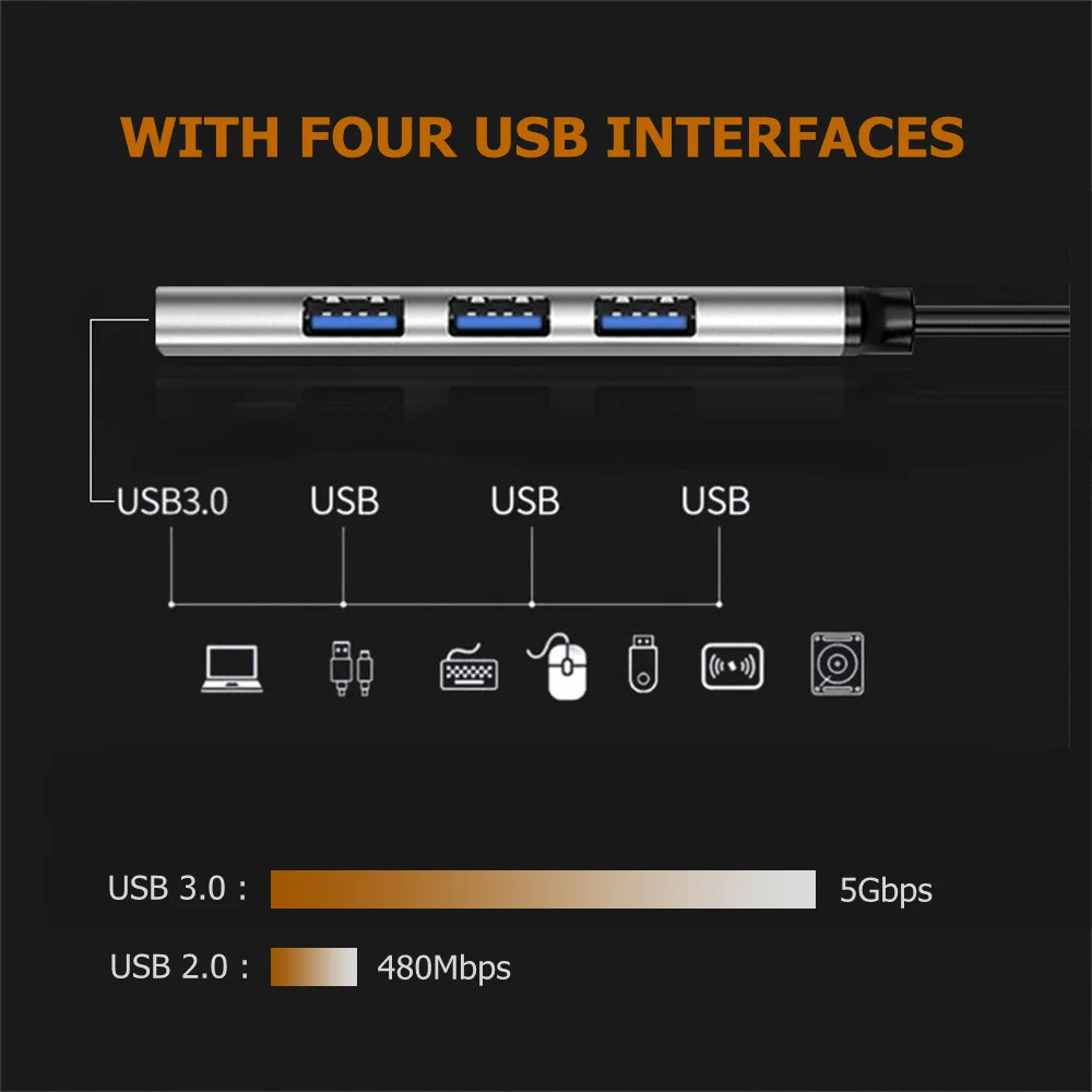Концентратор USB Type-C 3 0 1 3/4 для Macbook Pro 13 15 Air Mi HUAWEI аксессуары ПК | Компьютеры и офис