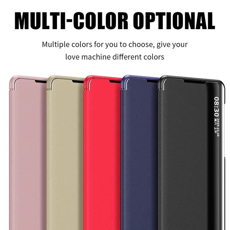 

Luxury Smart View Flip Case For OPPO A7 A8 A31 A5S A92020 A5 2020 Leather Case For OPPO F11 Reno 2F Realme X2 Pro Z1 Pro Case