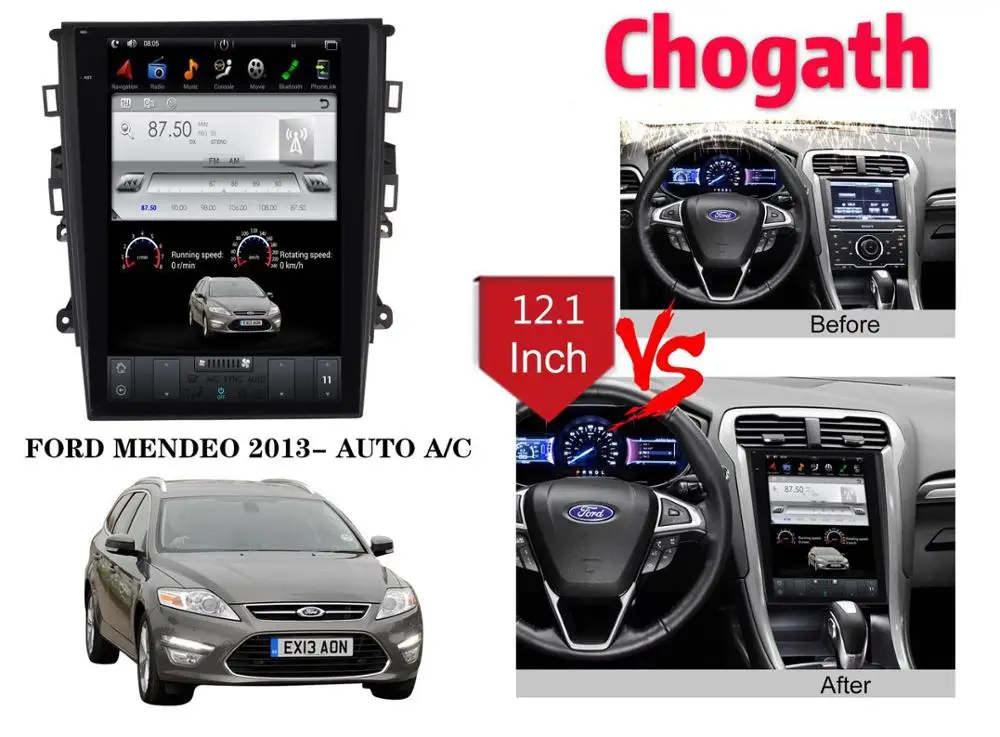 Автомобильный мультимедийный плеер Chogath 12 1 дюйма android 7 gps навигация экран Теслы 2 +