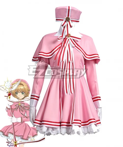 

Cardcaptor Sakura: Clear Card Sakura Kinomoto Pink Dress Party Girls Adult Halloween Christmas Skirt Outfit Cosplay Costume E001