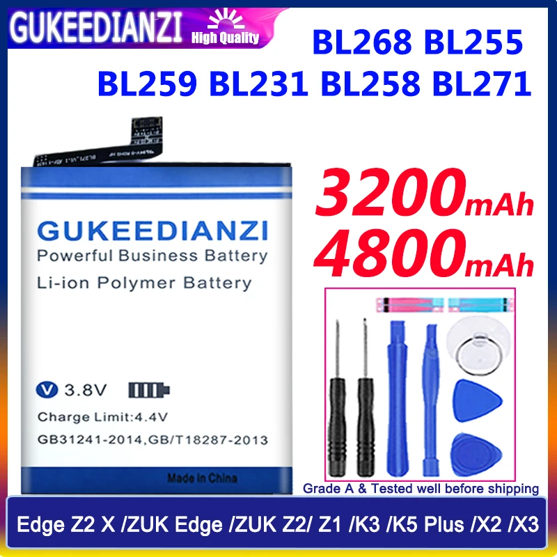 BL271 батарея для Lenovo край Z2 X /ZUK Z2131 Z1 K3 K5 плюс X2 X3 K32C30 K32C36 TO S90 модель BL268 BL255 BL259