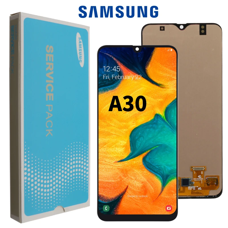 ЖК дисплей Super OLED для Samsung Galaxy A30 A305/DS A305F A305FD A305A с сенсорным экраном и дигитайзером