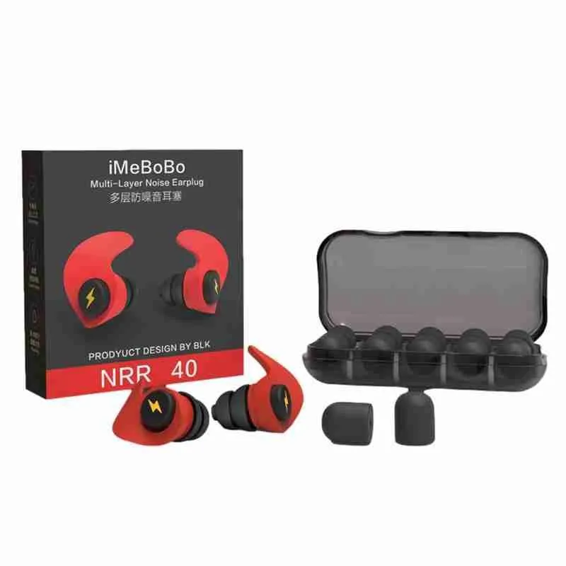 

Soft Ear Plugs Sleep Silicone Black Soundproof Noise Reduction Filter For Ears Earplug Soft Foam Sleeping Earplugs