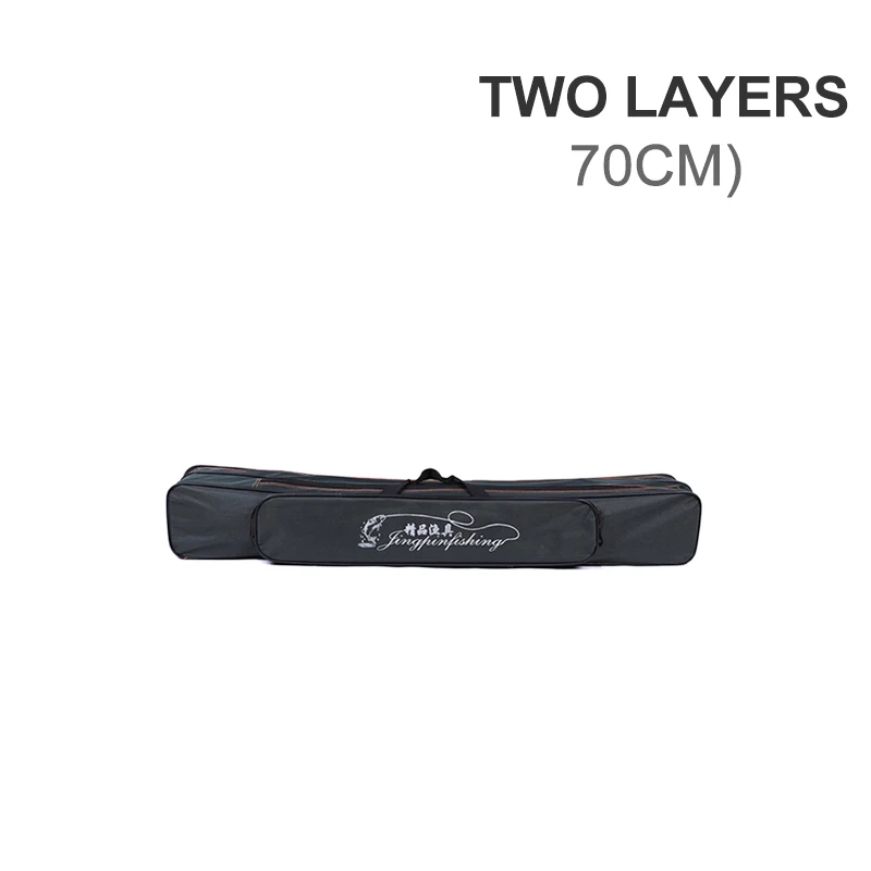 Black 70 cm Новые сумки для рыбалки 2 Слои многофункциональная сумка для рыбалки стержень катушки Lure нейлон хранения Полюс Карп рыболовные снасти Чехол XA40G - Цвет: Black 70 cm