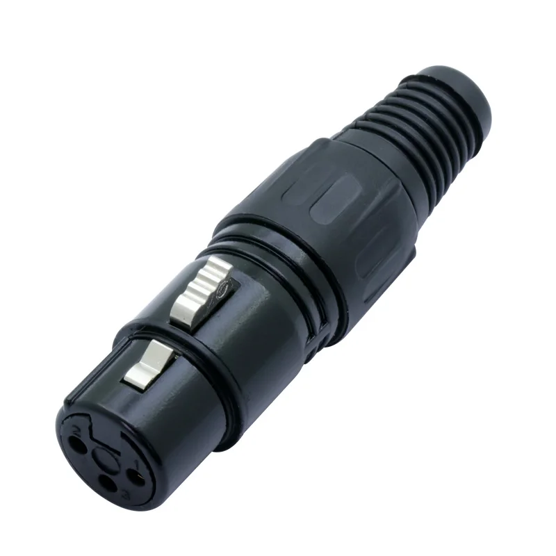 1xfemale jack 1 шт. штепсельная вилка XLR или кабель с разъемом Jack, 3 pin, черный Цвет, микрофон адаптер XLR - Цвет: 1xfemale jack