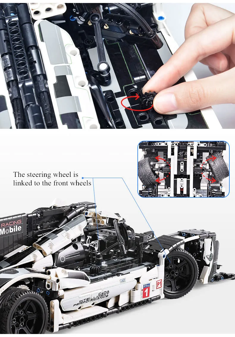 1586 шт. CADA Mobile Techinic супер гоночные автомобили C61016 MOC Creator городской строительный блок кирпичи игрушки Совместимые 23018 23007