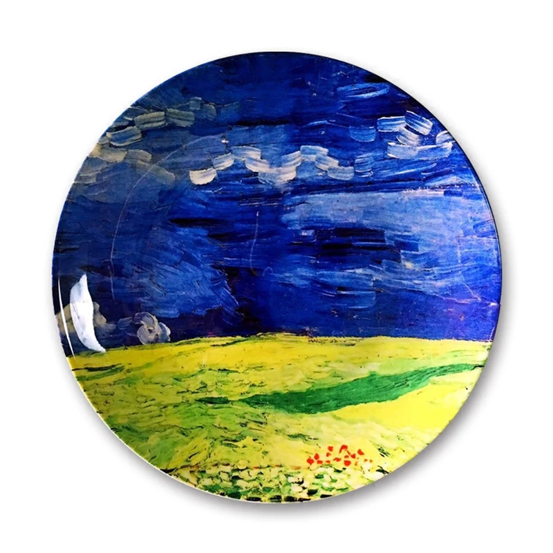Европейский Ван Гог Картина маслом Тарелка декоративная тарелка подвесная