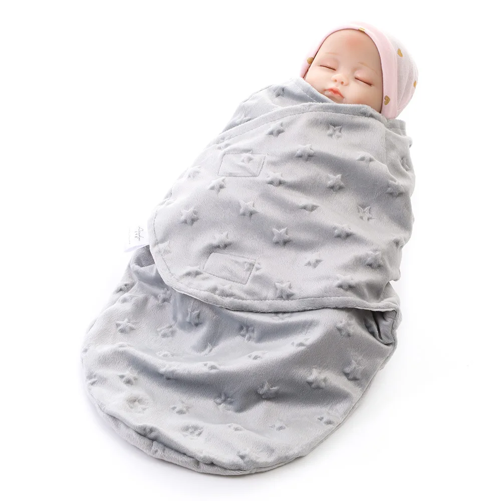 

Winter Newborn Baby Swaddle Wrap Cute Keep Warm Toddler Sleeping Bag For Stroller Infant Baby Blanket