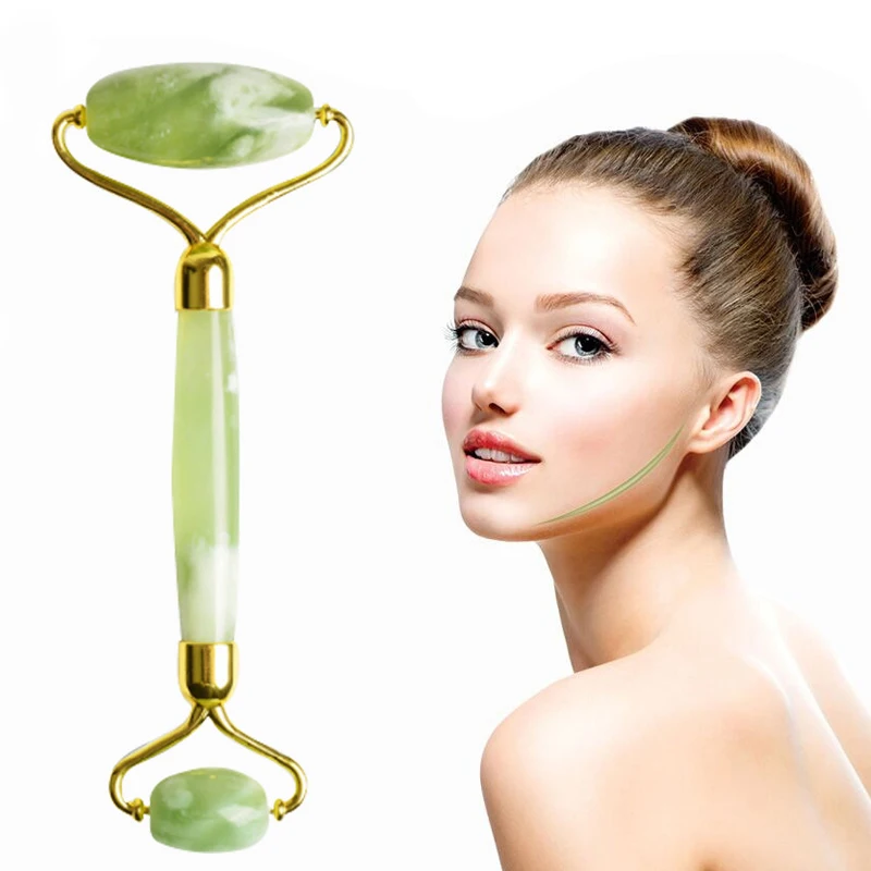 Уход за кожей лица ролик природного камня нефрита лифтинг массажный инструмент