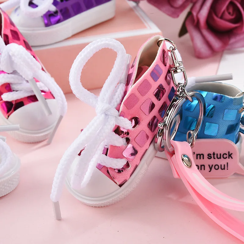 Мини холщовый квадратный сетчатый брелок для обуви спортивная обувь автомобиля