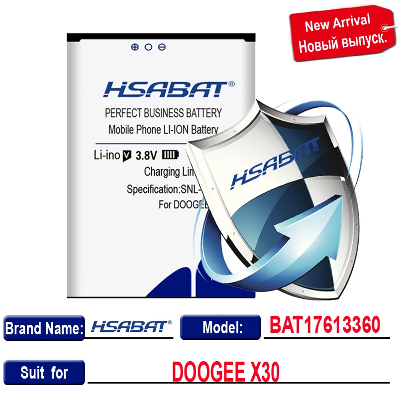HSABAT BAT17582580 4850 мА/ч, BAT17613360 BAT17603360 Батарея Для DOOGEE X10 X20 X20L X30 X50 X60 X70 BAT18702000 BAT18724000