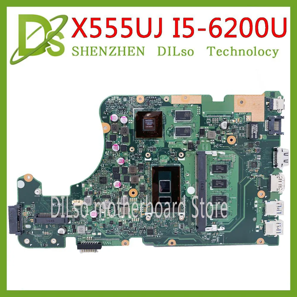 

KEFU X555UJ Motherboard For ASUS X555UF F555U X555UB X555UQ I5-6200U 4G RAM GT940M/GT920M Laptop Motherboard tetsted work 100%