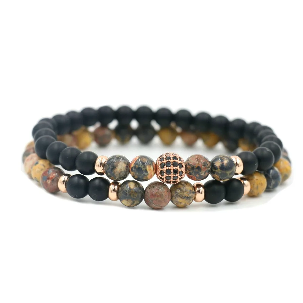 2 шт./компл. 6 мм красные бусины прядь Медь CZ Dragon Ball Браслеты Для мужчин женщин Йога