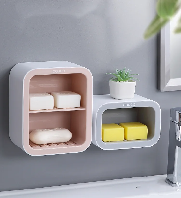 

Настенный Ванная комната полка Многофункциональный мыльница мыло ящик лоток для хранения держатель Чехол Ванная комната стеллаж для хране...