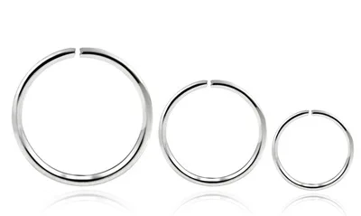 

100pcs/Lot Surgical Steel Punk Open Seamless Smoothly Septum Hoop Nose Ring Earring Body Nose Lip Piercing