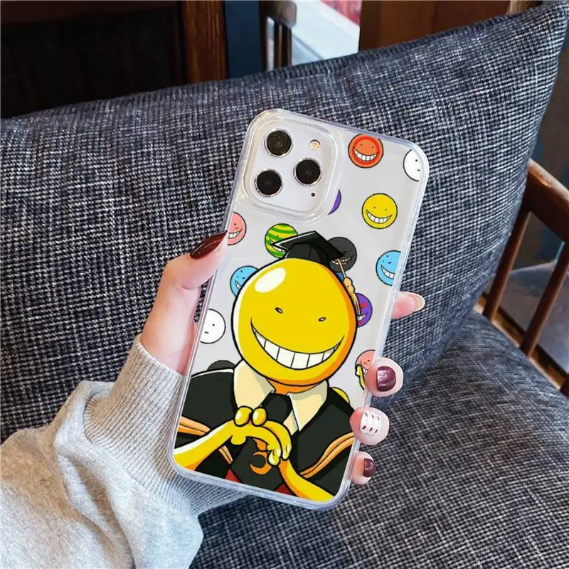 

Assassination Classroom Anime Phone Case Transparent for iPhone Samsung A S 11 12 6 7 8 9 30 Pro X Max XR Plus lite Design Coque