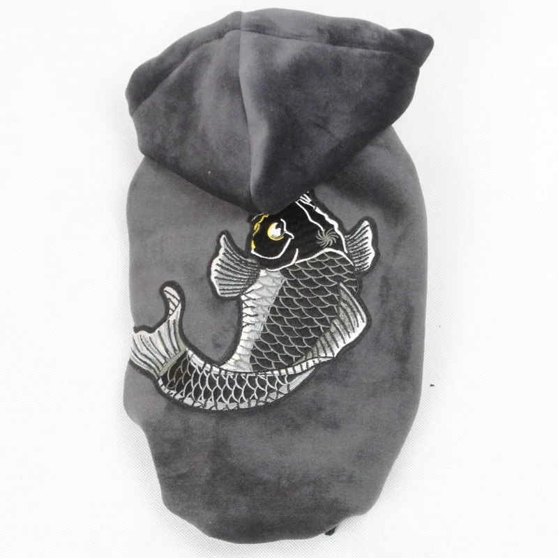 [PEITAARR] Pet Clothing Dog Clothes Sweaters Parent-child Embroidery Kungfu Style Autumn Winter Warmth Thicken | Дом и сад