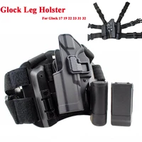 left right tactical drop leg gun holster glock 17 19 22 23 31 32 pistol hunting gun carry case thigh holster