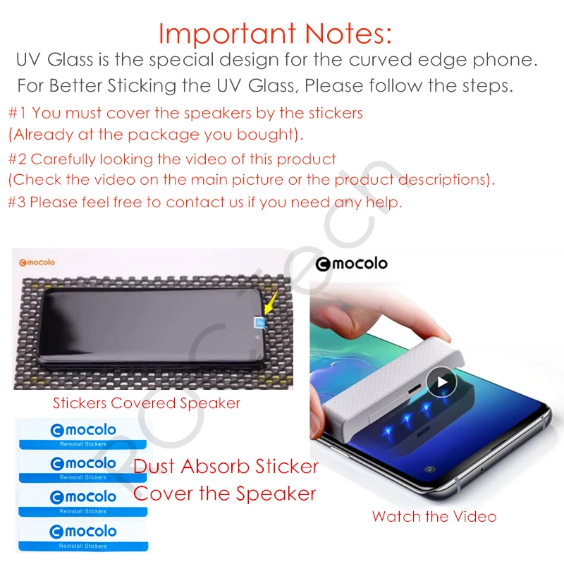 Закаленное стекло Mocolo для One plus 7 Pro полностью наклеенное 5D изогнутое УФ OnePlus