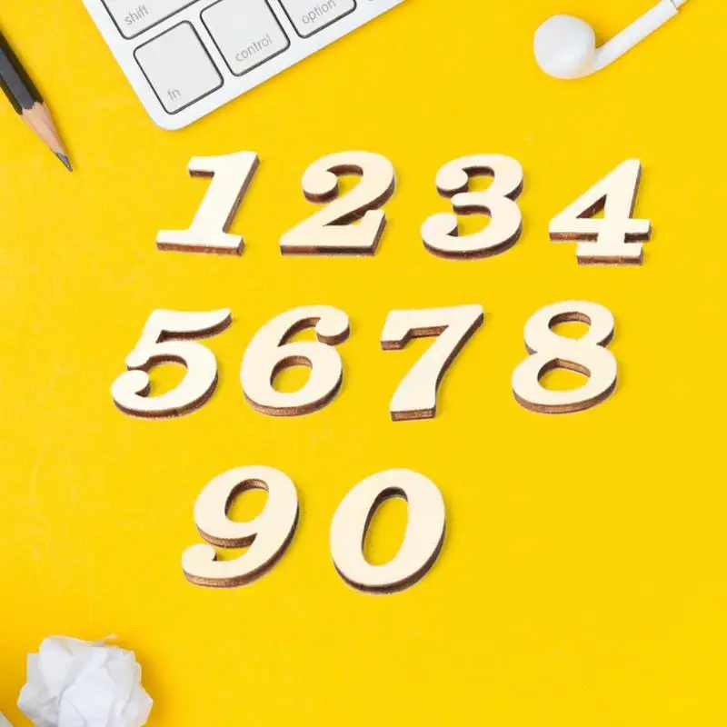 10 шт. деревянные цифры в деревенском стиле | Дом и сад