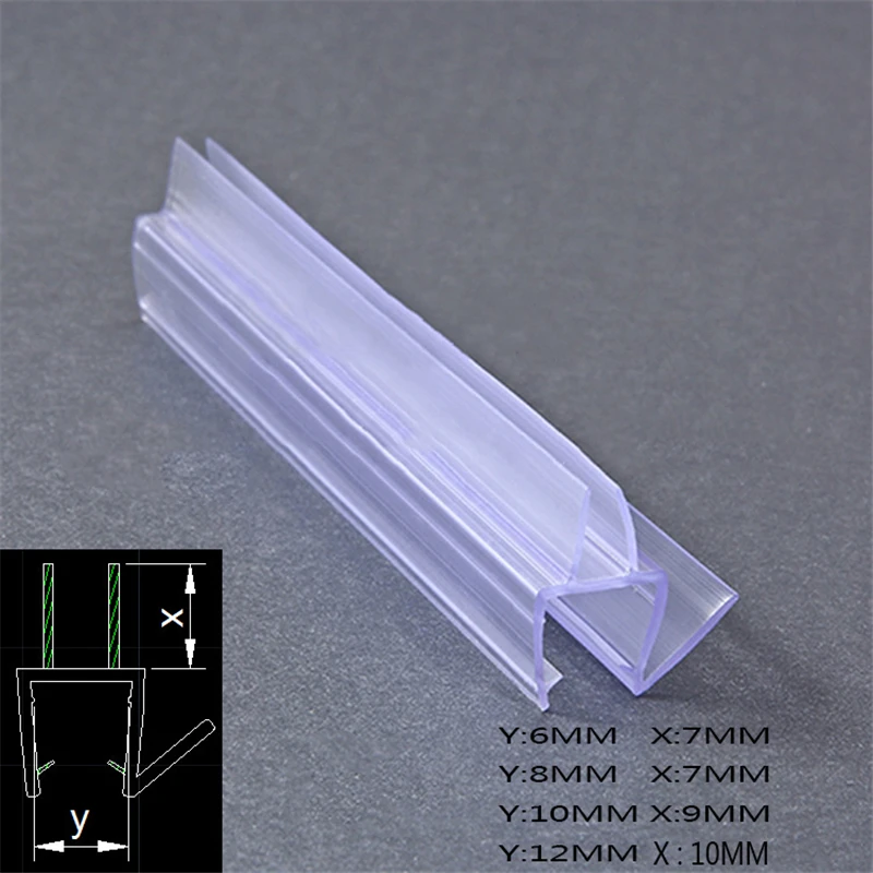 Уплотнительная лента для стекла душа ПВХ 1 м | Обустройство дома