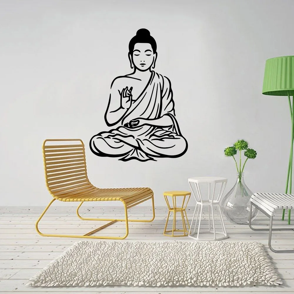 

Buddha Wall sticker Home Decor Vinyl Wall Stickers For Living Room Bedroom Sticker Mural Room Decoration Wall Decals