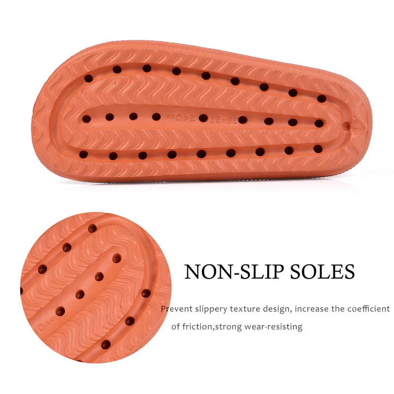 

Thick Platform Slippers Women Indoor Bathroom Soft Anti-slip Slipper Lovers Home Floor Slides Summer Shoes Men Beach Sandal