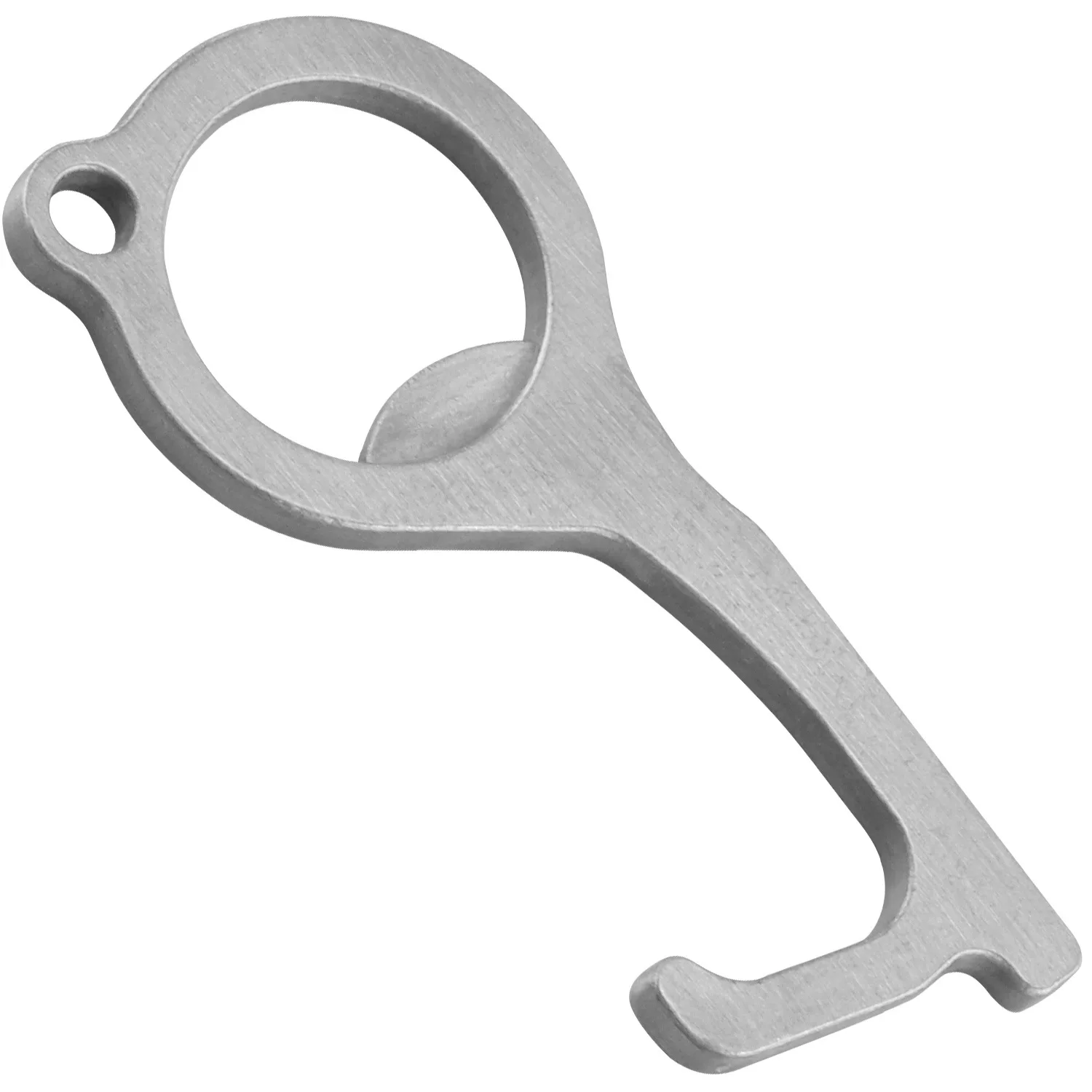 

Family Health Convenient Portable Alloy Press Elevator Tool Antimicrobial Brass EDC Door Opener Door Handle Key