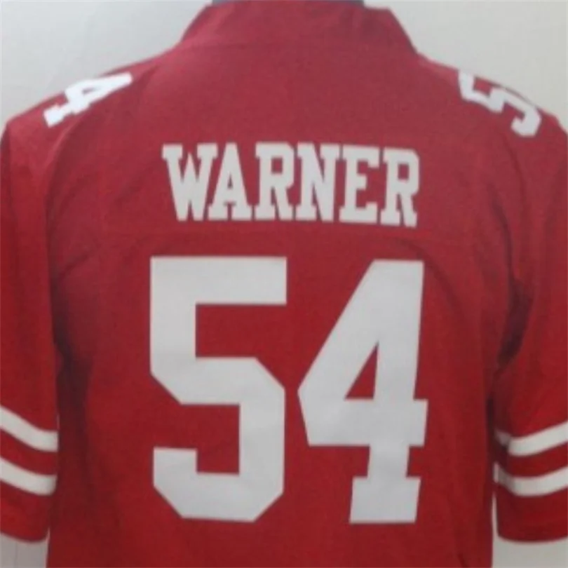 

American Stitch Warner 54 Red And White Embroidery 49ers Football Jersey For Mens S,M,L,XL,XXL,XXXL