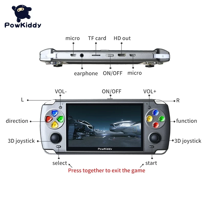 Игровая консоль POWKIDDY X20 Linux 5 0 дюйма IPS экран RK3128 ретро видео портативная игровая