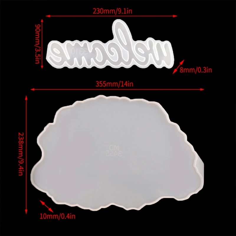 

2 Pcs Crystal Epoxy Resin Mold House Door Hanging Plate Silicone Mould DIY Crafts Decorations Pendant Making Tool