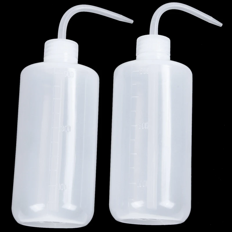 

2pcs 500mL Right Angle Bent Tip Plastic Liquid Storage Squeeze Bottle
