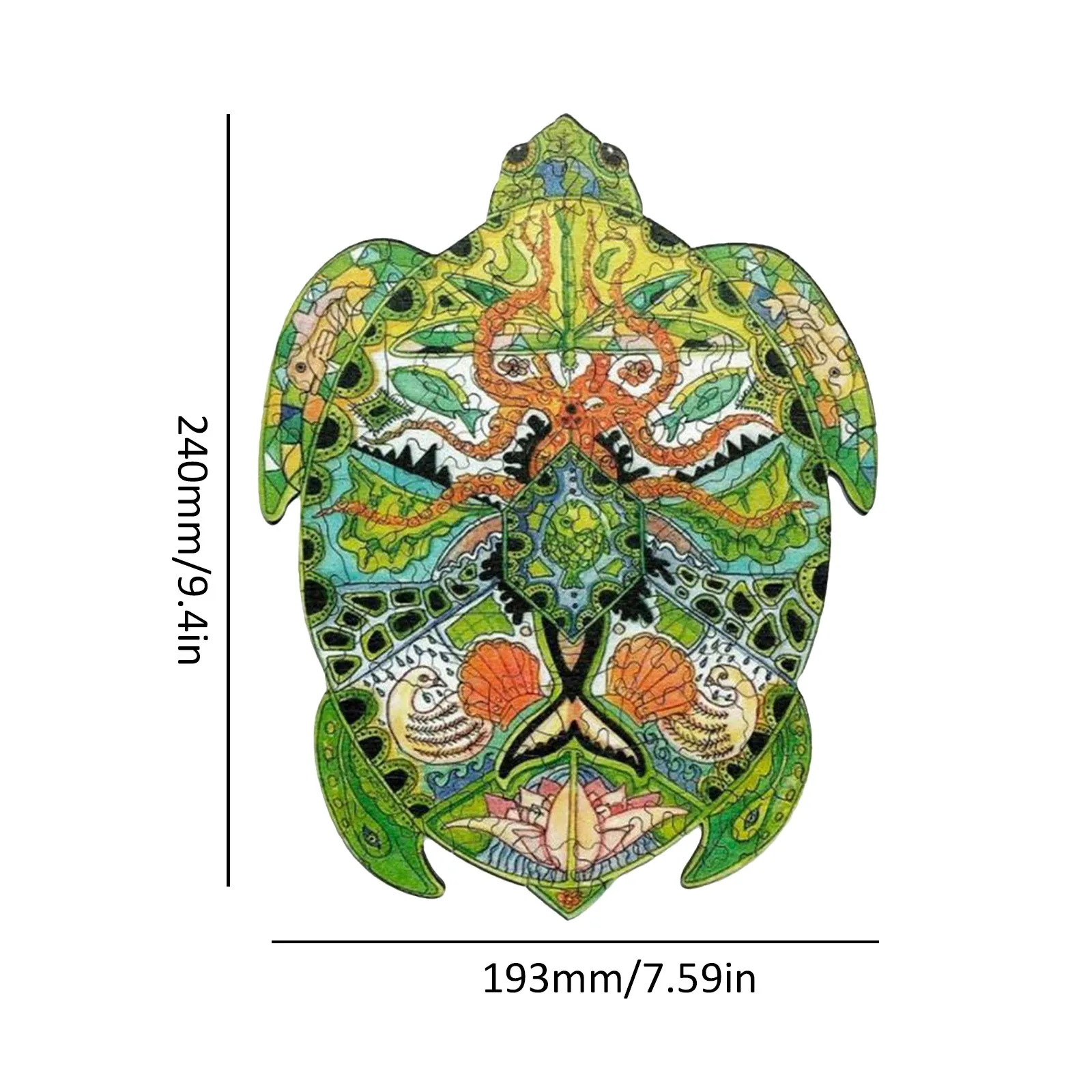 

Wooden Puzzle Toys Tortoise Jigsaw Animal Adult Children Educational Toys Irregular Wood Green Puzzle Constructor Intelligence
