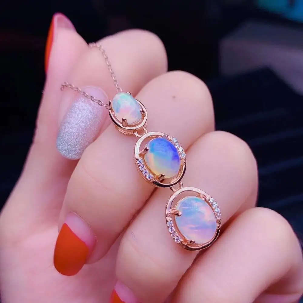 Натуральное опаловое ожерелье австралийская горнодобывающая область меняющий