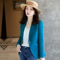 short shipment small suit womens jacket korean style 2021 new western style small slim fit autumn casual suit top fashion