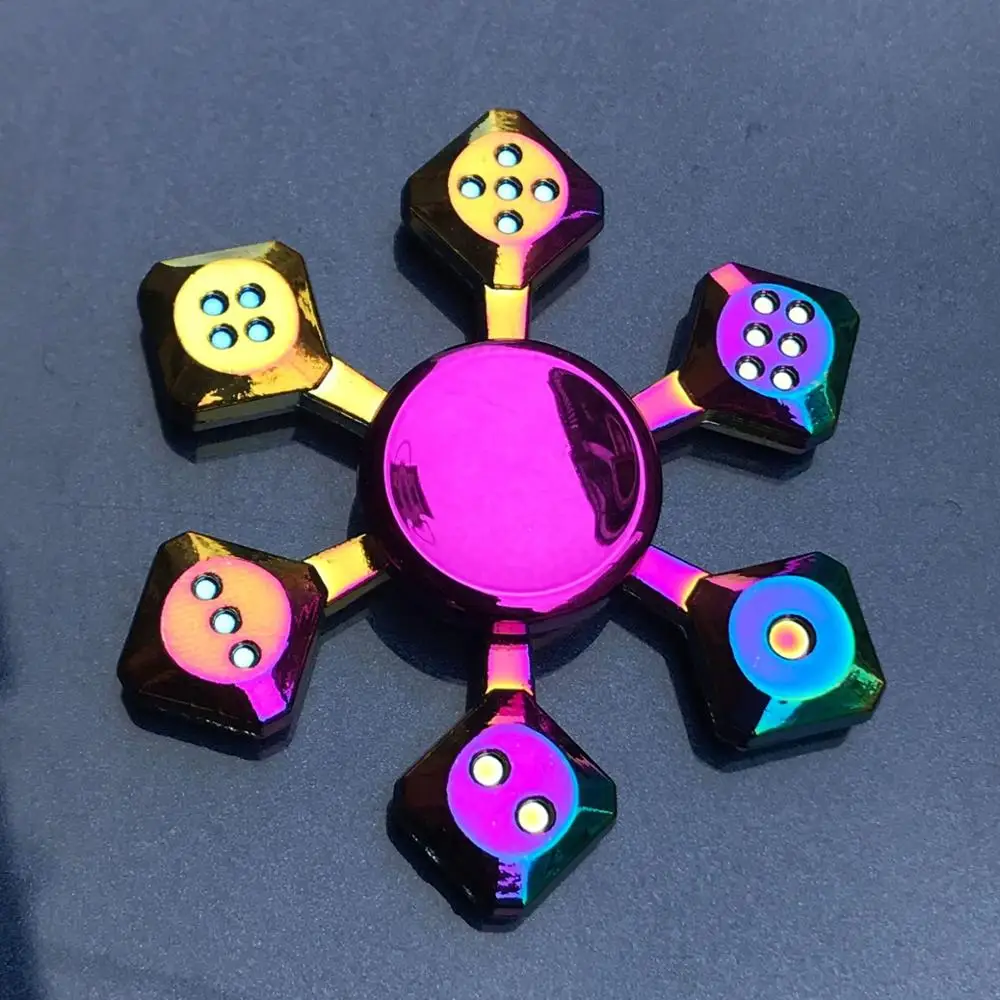 Milti color ручной Спиннер fidget из цинкового сплава металлический подшипник edc снимает