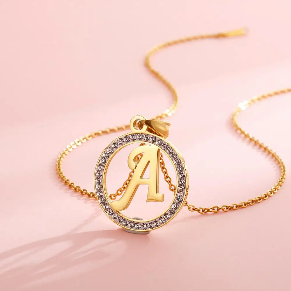 Kalen Новый дешевый ювелирный набор с буквенным принтом женские Стразы и Золотая